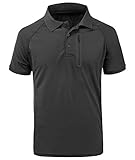 ZITY Mens Polo Shirt Short Sleeve Sports Golf Tennis T-Shirt 007 Grey XL