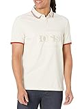 BOSS Men's Modern Center Logo Regular Fit Polo Shirt_Obsolete, Almond Milk, XX-Large