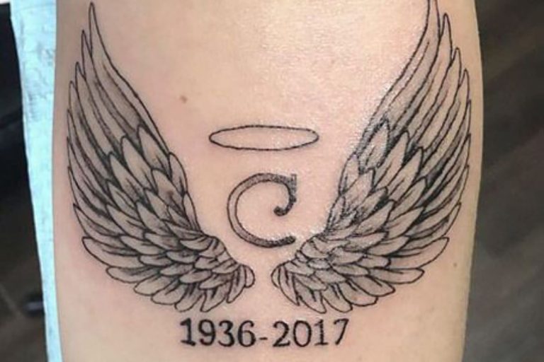 Tatuajes de alas de ángel para hombres