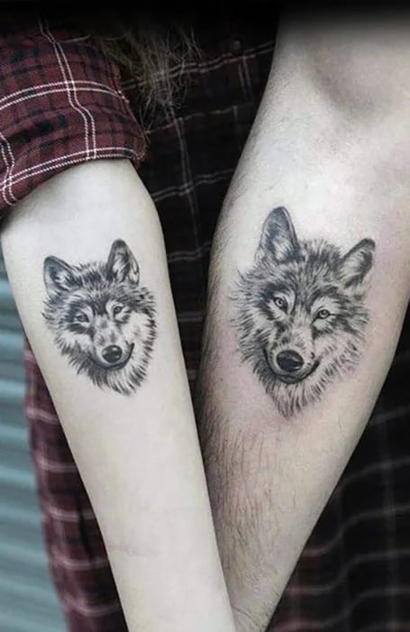 34 Diseños de Tatuajes de Parejas con Significado 30 Tatuajes de pareja de lobos