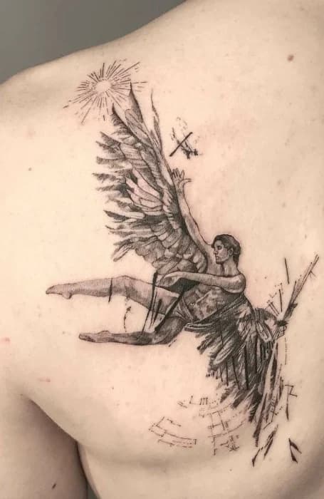 30 Ideas de tatuajes únicos que te encantarán 53 Tatuajes únicos en el hombro ángel