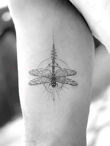 Tatuaje de libélula para hombres