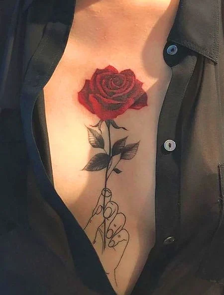 Tatuaje De Rosa para hombres
