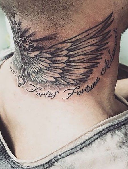 Tatuaje de ala de ángel para hombres