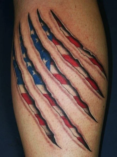 Tatuaje de la bandera estadounidense para hombres