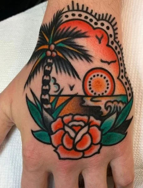 Tatuaje de palmera