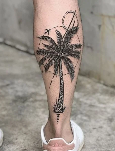 Tatuaje de palmera para hombres
