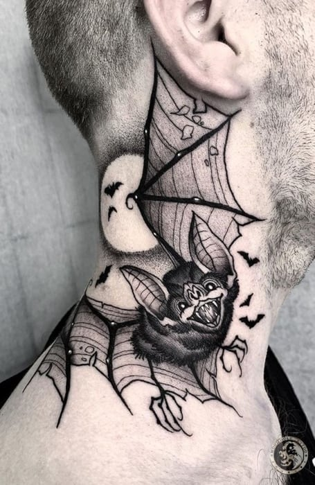Tatuaje de murciélago para hombres
