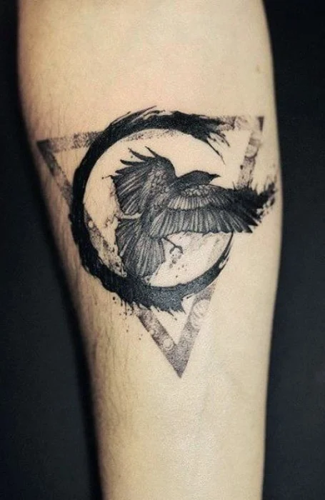 Tatuaje de cuervo