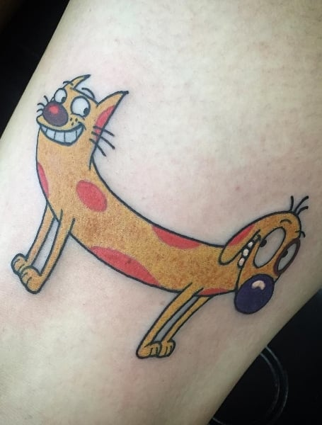 Tatuaje de perro gato