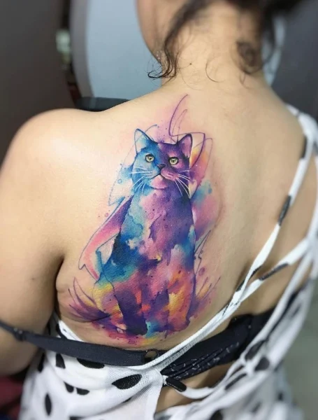 Galería de Tatuajes de gatos para mujeres-37