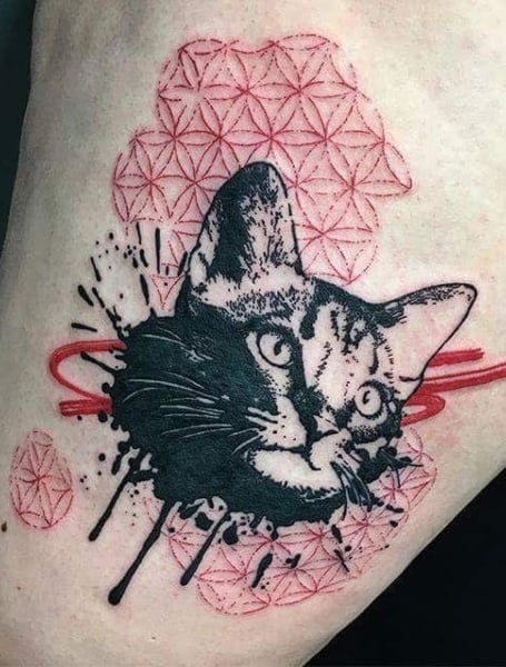 Galería de Tatuajes de gatos para mujeres-34