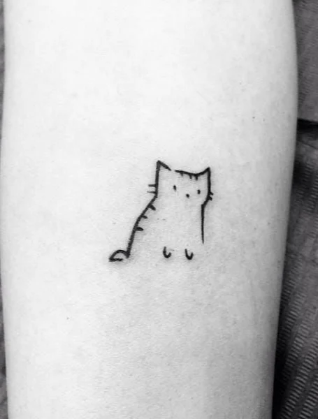 Galería de Tatuajes de gatos para mujeres-22