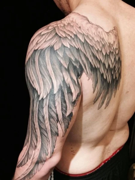 Tatuaje de alas de ángel