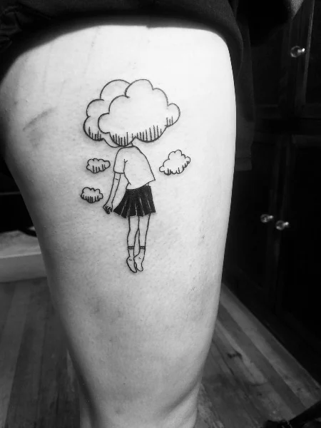 Tatuajes de nubes woman