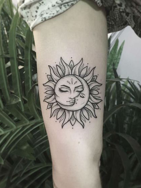 Tatuaje de sol y luna