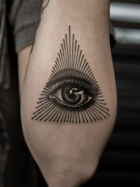 Tatuaje de ojo triangular