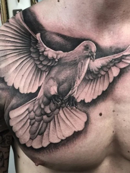 Tatuaje de pájaro paloma