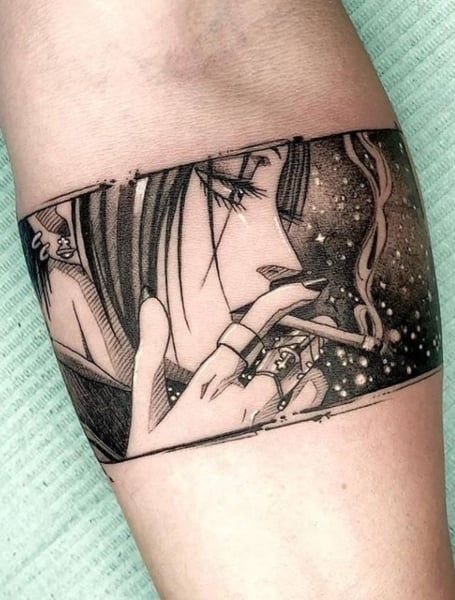 Tatuaje de anime woman