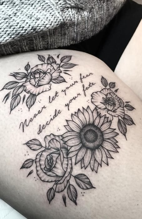Tatuaje de mensaje para mujeres