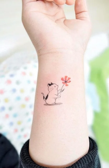 Tatuaje de gato mujeres