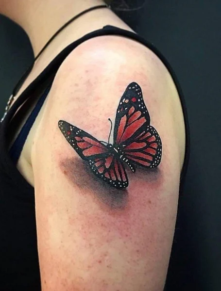 Tatuaje de mariposa 3D