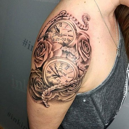 Tatuajes para mujeres de reloj