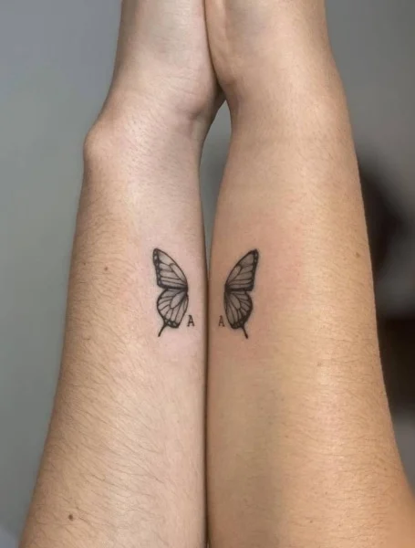 Tatuajes de mariposas para mejores amigos