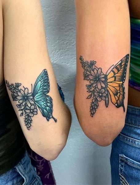 Tatuajes para mejores amigos de mariposas 