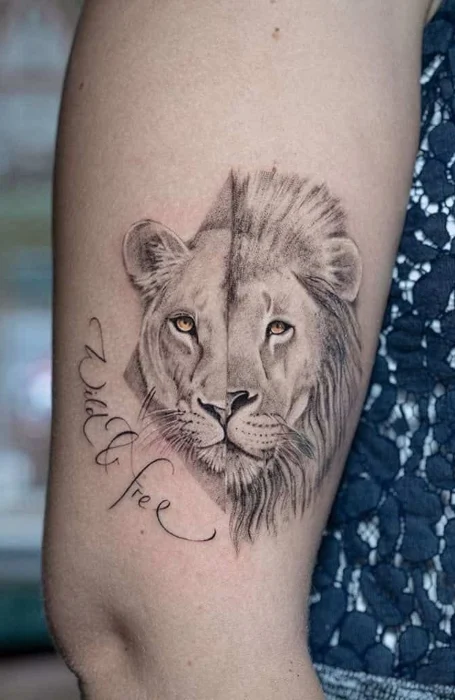 Tatuajes de  leona y león 