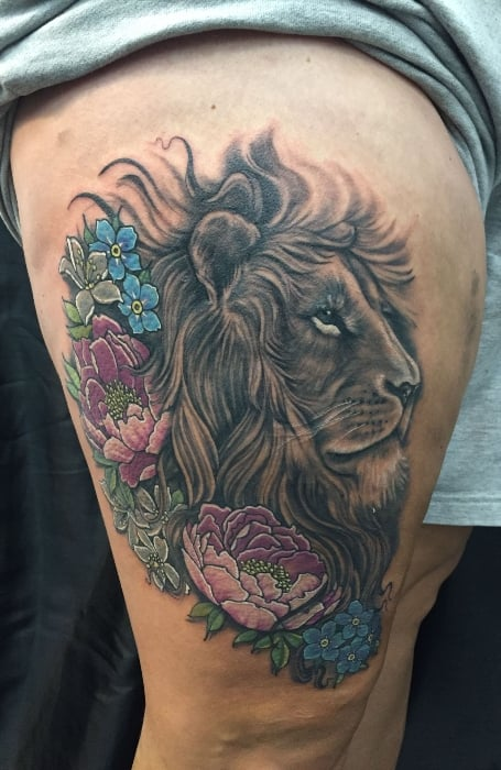 Tatuajes de flor de león