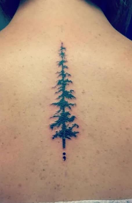Tatuaje del árbol de punto y coma