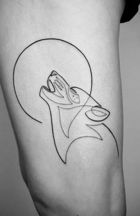 Tatuajes simples de lobo 