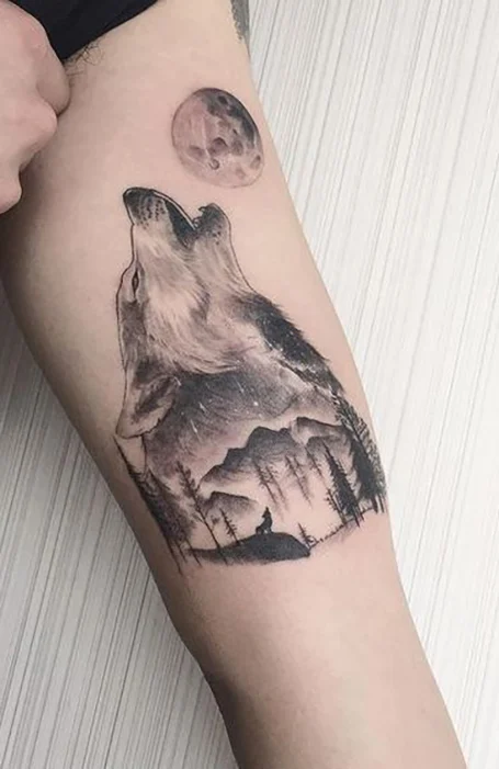 Tatuajes de  lunay lobo 