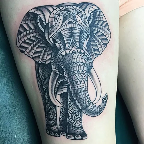 Tatuajes de elefante tribal