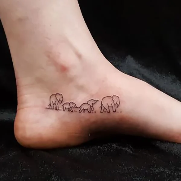 Tatuaje de elefante en el pie-2
