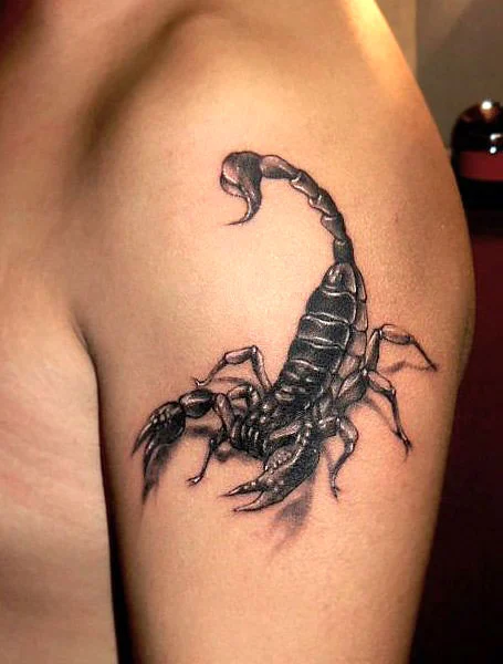 Tatuaje de escorpión realista