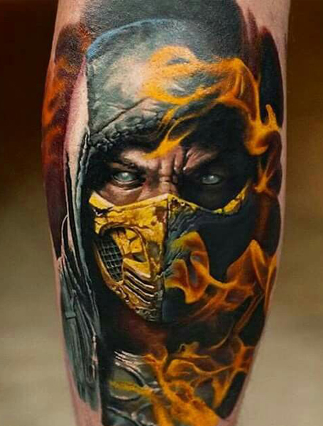Tatuaje de escorpión de Mortal Kombat