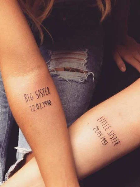 Tatuajes significativos de hermanas 
