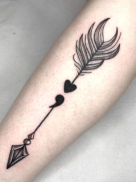 Tatuaje significativo de flecha 