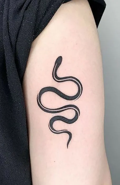 Tatuajes de serpiente simple-2