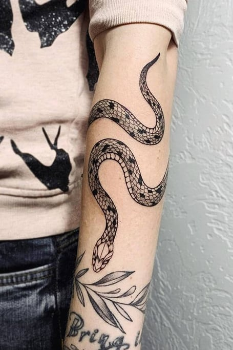 Tatuaje de serpiente en el antebrazo-2