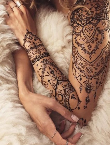 Tatuajes para mujeres de henna