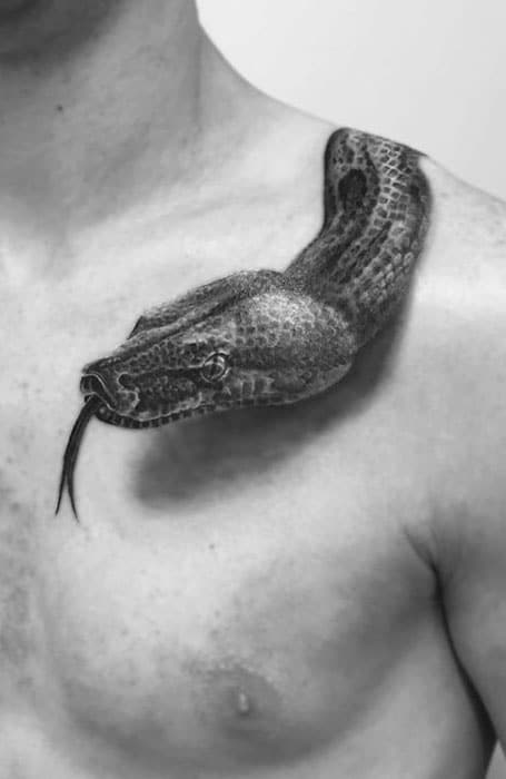 Tatuaje de serpiente realista-1