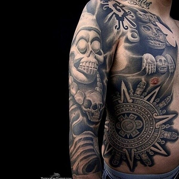 Manga del tatuaje azteca