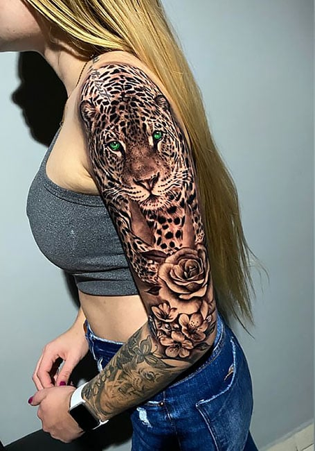 Tatuaje de manga de animal