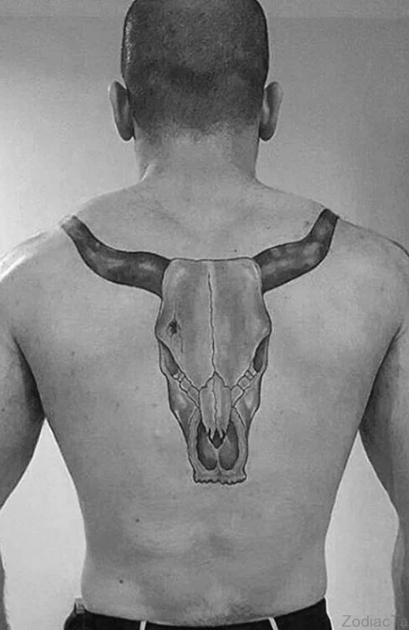 Tatuaje de calavera de vaca