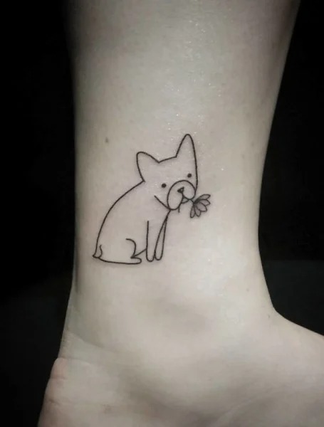 tatuaje de bulldog frances