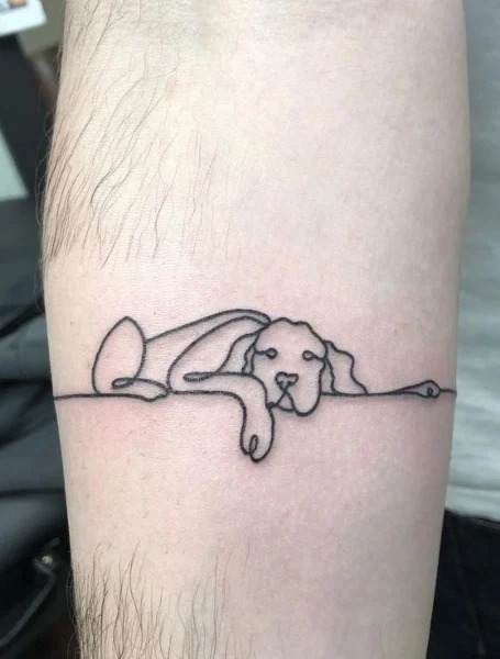 tatuaje de perro sahueso