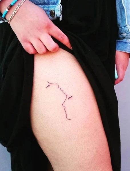 tatuaje en la pierna